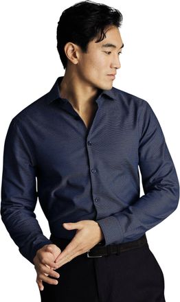 CHARLES TYRWHITT Non-Iron Stretch Texture Circle Shirt