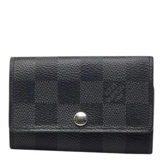 Louis Vuitton Pre-owned Wallets, female, Black, Size: ONE SIZE Pre-owned Damier Graphite Keycase
