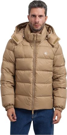 Calvin Klein Piumino Relaxed in Nylon - - Jackets - Uomo - Beige - M