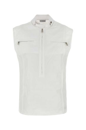 Burberry White Cotton Vest