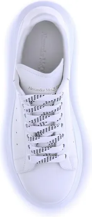 Alexander McQueen Mens Leather Sneakers White White-White Upper: Calf Trainers White/white