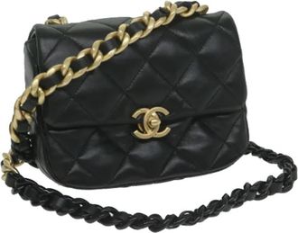 Chanel Pre-owned Leather chanel-bags - Dames - Vintage Schoudertas - Zwart - ONE Size - Vintage