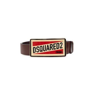 Dsquared2 Belts, male, Brown, Size: 100 CM Logo Plaque Belt