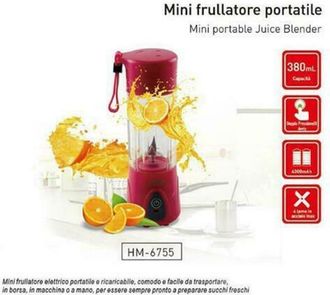 Trade Shop Trade Shop - Frullatore Elettrico Portatile Mini Per Frappe Piccolo Mixer Di Vetro Tritatutto