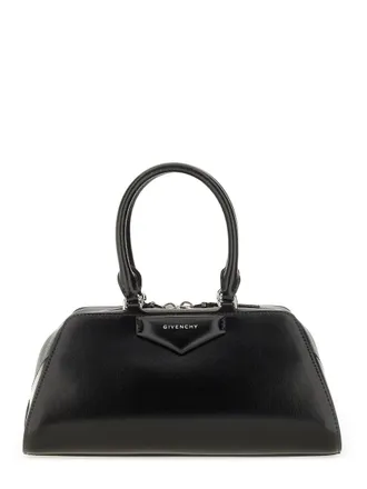 Givenchy Womens Antigona East-West Bag Small Black Calf Leather Shoulder