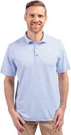 Cutter & Buck Virtue Eco Pique Botanical Print Recycled Mens Polo
