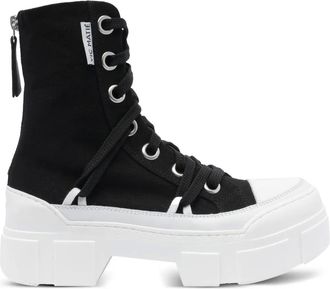 Vic Matié Sneakers in tela con suola rialzata - Nero
