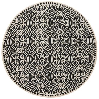 Safavieh Alfombra lana negro/beige 122 x 122 cm
