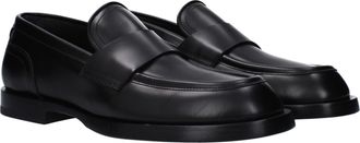 Dolce & Gabbana Mens Black Leather Slip-On Loafers