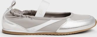 Charles & Keith Jace Metallic Leather Mary Jane Sneakers