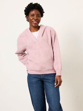 Fat Face FatFace Emma Purple Textured Hoodie