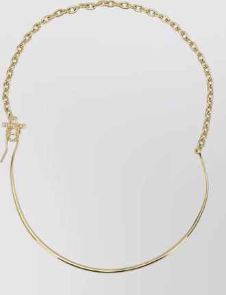 Ferragamo gancini necklace gold tone chain pendant