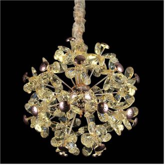 Trade Shop Trade Shop - Lampadario Circolare Creativo A Petalo Cristallo Illuminazione Lampada Camera 92075