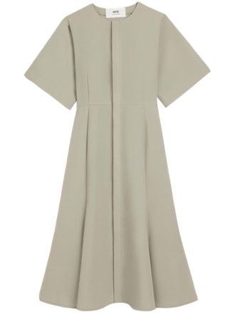 Ami Midi-jurk met korte mouwen - Groen