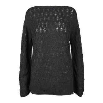Malo Round-neck Knitwear, female, Black, S, Optimum jersey