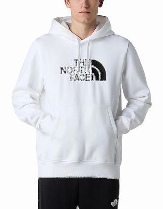 The North Face Mens The North Face Mens Drew Peak Hoodie Pullover Hooded Tops - White - Size: 42