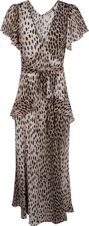 Rixo Evie midi-jurk - Bruin