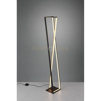 Trio Edge piantana led 26W 2950lm, 2300+3000+4000K rettangolare nero e ottone satinato dimmerabile h. 124CM