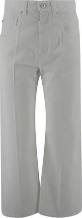 Brunello Cucinelli Wide Trousers, female, Beige, 3XS, Square Cropped Trousers Beige