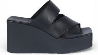 Vic Mati&eacute; Travel 101 Sandal - Dames - Sleehakken - Zwart - 41 EU - Leer - Schoenen