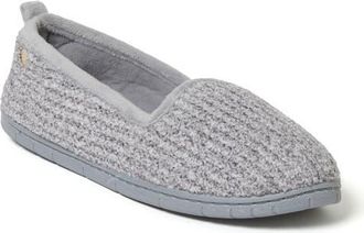 Dearfoams Rachel Marled Chenille Closed Back Slipper in Sleet at Nordstrom, Size X-Large