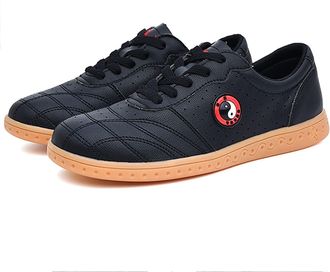 Generic Unisex Taekwondo Shoes Lightweight Boxing Kung Fu Tai Chi Sport Gym for Children Adults(Black,6.5 UK)