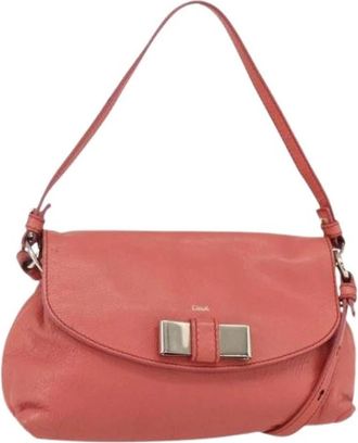 Chlo&eacute; Pre-owned Small Leather Crossbody Bag - Dames - Vintage Schoudertas - Roze - ONE Size - Leer - Vintage