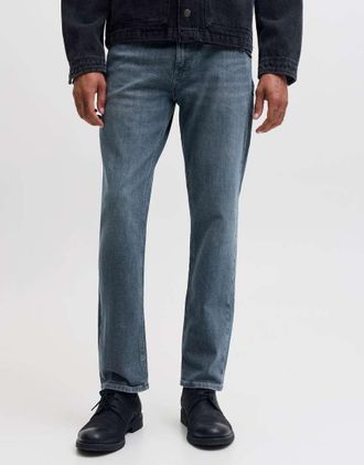 Jack & Jones Clark jeans a vita media in denim blu