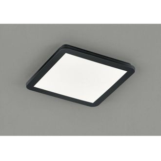 Trio Camillus Plaf&oacute;n Cuadrado Led Regulable Negro Ip44 30x30 Cm Lighting