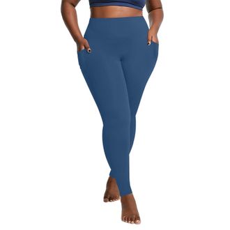 Generic Womens Trousers Yoga Pants for Women High Waisted Plus Leggings with Pockets Tummy-Control Non See Through Running Workout Tights Ladies Trousers My O