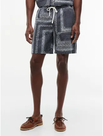 Tommy Hilfiger Mens Regular Fit 8 Bandana Patchwork Short - Navy Pattern - 30