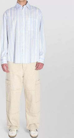 Jacquemus striped cotton poplin oversized shirt