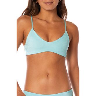 Maaji Blue Heaven Liberties Reversible Bikini Top in Light Pastel Blue at Nordstrom, Size X-Large