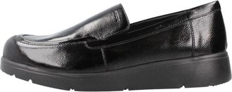 Geox Arlara Loafer - Dames - Loafers - Zwart - 37 1/2 EU - Leer - Schoenen