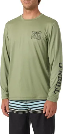 O'Neill Block UPF Performance Graphic Long Sleeve T-Shirt in Oil Green at Nordstrom, Size Xx-Large