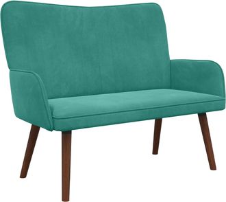 vidaXL Sof&aacute; De 2 Plazas Tuquesa 115 X 61 X 87 Cm Terciopelo Vidaxl