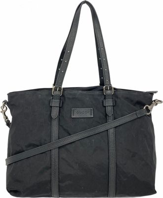 Gucci Black Nylon Tote Bag (Pre-Owned)