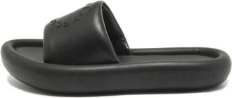 Stella McCartney Sandali con logo goffrato - Nero