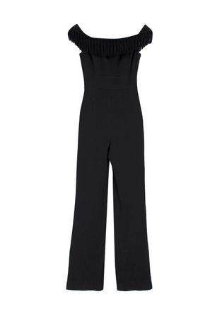 Galvan Black Conquista Off the Shoulder Jumpsuit Size XXS
