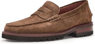 Johnston & Murphy Collier Penny Mens Shoes Olive Suede : 10.5 M (D), Leather/Suede