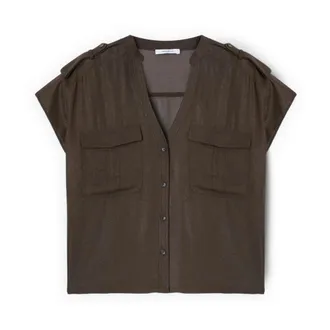 Motivi Overhemden, Dames, Bruin, XS, Shirts