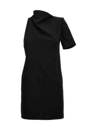 Sportmax Black Viscose Short Womens Dress