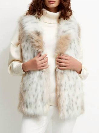 Unreal Fur Rubicon Vest In Snow Leopard