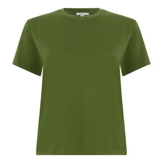 Vince T-Shirts, female, Green, Size: XS Pima Cotton Crew Neck T-Shirt
