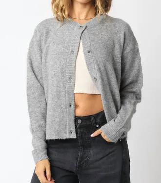 Olivaceous Gillian Sweater In Heather Grey