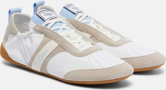 Chlo&eacute; Chlo&eacute; Chlo&eacute; Kick suede-trimmed sneakers