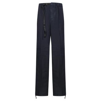 White Sand Straight Trousers, female, Blue, XS, Long Trousers in Trendy Style