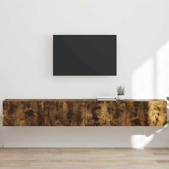 vidaXL Vidaxl Mobile Tv Da Parete 2 Pz Rovere Fum&eacute; Legno Ingegnerizzato