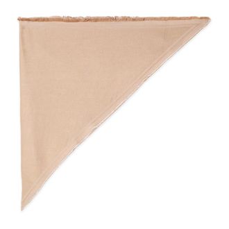 Oltre Driekant sjaal met franjes - Dames - Accessoires - Beige - Maat: ONE Size Viscose