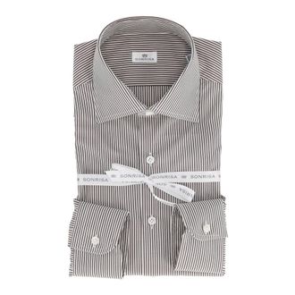 Sonrisa Camicia Uomo - Heren - Zakelijke Overhemden - Bruin - 2XL - Overhemden